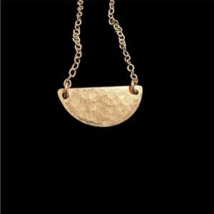 Dainty half moon necklace